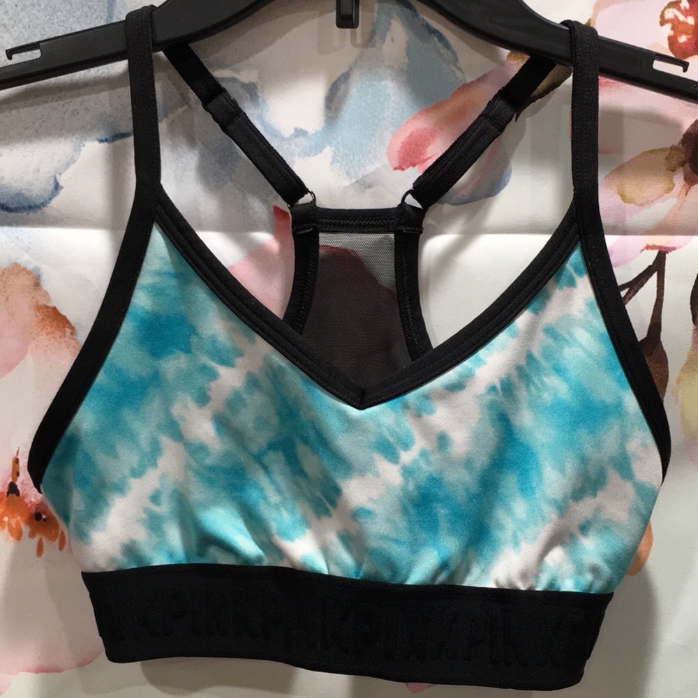 Pink blue tie-dye sports bra Size XS